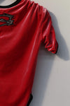 Windowsen "Alien" velvet conjoined short -sleeved PS23OP001 rose red